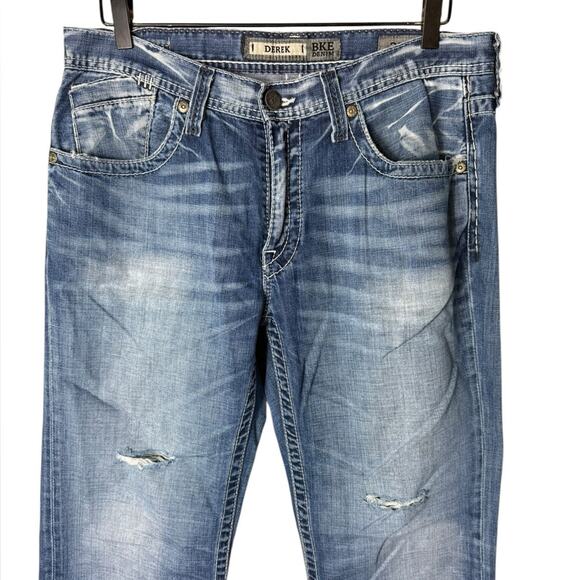 BKE Men’s Sz 32 Derek Jeans Relaxed Straight Leg - Picture 2 of 7